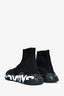 Balenciaga Black Tech Knit Sock Logo Sneakers Size 8
