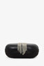 Maje Black Leather/Suede Tassel Clutch With Strap
