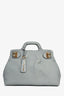 Salvatore Ferragamo Light Grey Leather Tote Bag with Strap