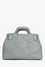 Salvatore Ferragamo Light Grey Leather Tote Bag with Strap