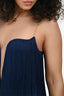 Stella McCartney Blue Fringe Mesh Panel Sleeveless Mini Dress Size 38 w/ Tags