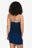 Stella McCartney Blue Fringe Mesh Panel Sleeveless Mini Dress Size 38 w/ Tags