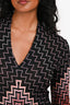 Missoni Black/Orange Chevron Knit Dress Size 40