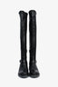 Christian Dior Black Leather Thigh High Boots Size 9