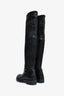 Christian Dior Black Leather Thigh High Boots Size 9