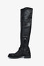 Christian Dior Black Leather Thigh High Boots Size 9