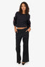 Gucci Black Wool Mohair Straight Legs Trousers Size 42