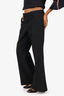 Gucci Black Wool Mohair Straight Legs Trousers Size 42