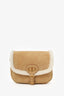 Christian Dior Brown/White Suede/Shearling Small Dior Bobby Bag