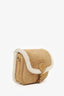 Christian Dior Brown/White Suede/Shearling Small Dior Bobby Bag
