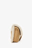 Christian Dior Brown/White Suede/Shearling Small Dior Bobby Bag