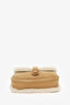 Christian Dior Brown/White Suede/Shearling Small Dior Bobby Bag