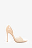 Gianvito Rossi Beige PVC/Patent Leather Bree Pumps Size 38.5