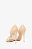Gianvito Rossi Beige PVC/Patent Leather Bree Pumps Size 38.5