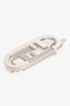 Fendi Silver Tone Metal Crystal Embellished FF Hair Clip