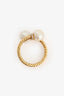 David Yurman 18K Yellow Gold Pearl Diamond Set Toi Et Moi Ring Size 6.5