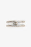 David Yurman 18K White Gold Diamond Set Intertwine Ring Size 6.5