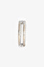 David Yurman 18K White Gold Diamond Set Intertwine Ring Size 6.5