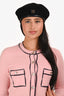 MISBHV Black Wool Logo Beret Hat Size M