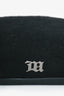 MISBHV Black Wool Logo Beret Hat Size M