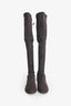 Stuart Weitzman Grey Suede Leather Lowland Knee High Boots Size 9
