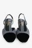 Pre-Loved Chanel™ Grey/Black Wool/Velvet Slingbacks Size 40