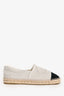 Pre-Loved Chanel™  Light Grey/Black CC Espadrilles Size 41