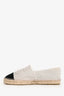 Pre-Loved Chanel™  Light Grey/Black CC Espadrilles Size 41