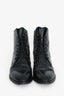Alaïa Black Brushed Leather Studded Detail Ankle Lace-Up Boots Size 41