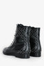 Alaïa Black Brushed Leather Studded Detail Ankle Lace-Up Boots Size 41