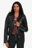Balenciaga 2016 Black Leather Biker Jacket Size 38