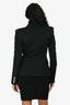 Balmain Black Wool Shoulder Padded Blazer Size 36