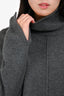 Celine Grey Wool/Cashmere Turtle Neck Sweater Size XS