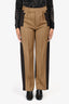 Celine Brown Wool Pinstriped Pants Size 36