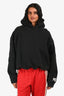 T By Alexander Wang Black Logo Cropped Hoodie Size M