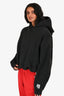 T By Alexander Wang Black Logo Cropped Hoodie Size M