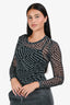 T By Alexander Wang Black/White Logo Mesh Cropped Top Est. Size XS