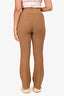 Frame Brown Ribbed Knit Mini Flare Pants Size S