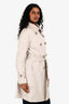 Moncler Cream Nylon Belted Trench Size 1