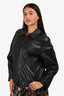 Max Mara Vintage Black Leather Jacket Size 38