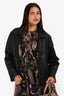 Max Mara Vintage Black Leather Jacket Size 38