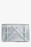 Christian Dior Metallic Patent Micro Cannage Diorama Wallet On Chain