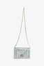 Christian Dior Metallic Patent Micro Cannage Diorama Wallet On Chain