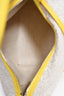 Loewe Yellow Leather Canvas 'Cubi' Shoulder Bag