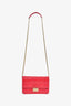 Christian Dior Pink Patent 'Miss Dior' Wallet On Chain