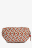 Burberry Orange/White 'TB' Nylon Belt Bag