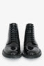 Saint Laurent Black Leather Lace-Up Ankle Boots Size 43.5 Mens