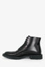 Saint Laurent Black Leather Lace-Up Ankle Boots Size 43.5 Mens
