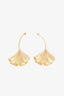 Oscar De La Renta Gold Tone Petal Earrings