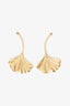 Oscar De La Renta Gold Tone Petal Earrings